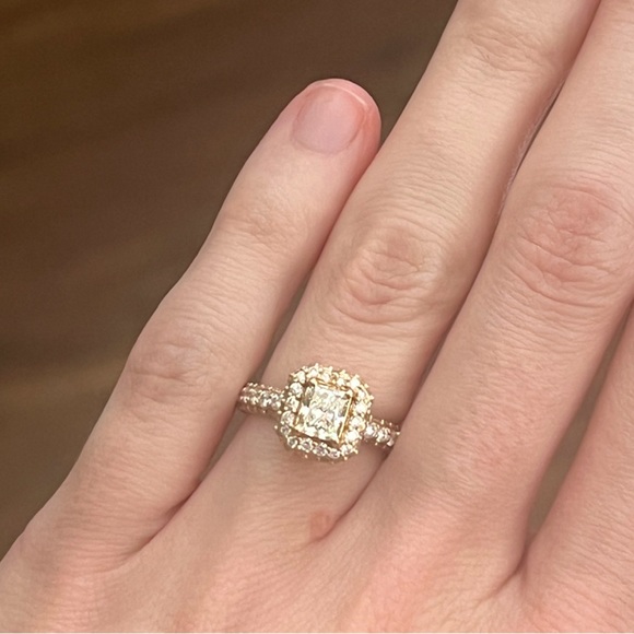 Radiant Cut Halo Engagement Ring - Picture 3 of 3